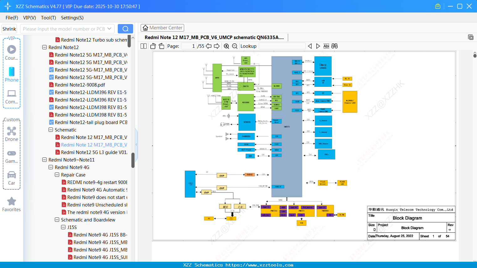 Xiaomi Redmi Note 12 M17_MB_PCB_V6_UMCP Schematic QN6335A